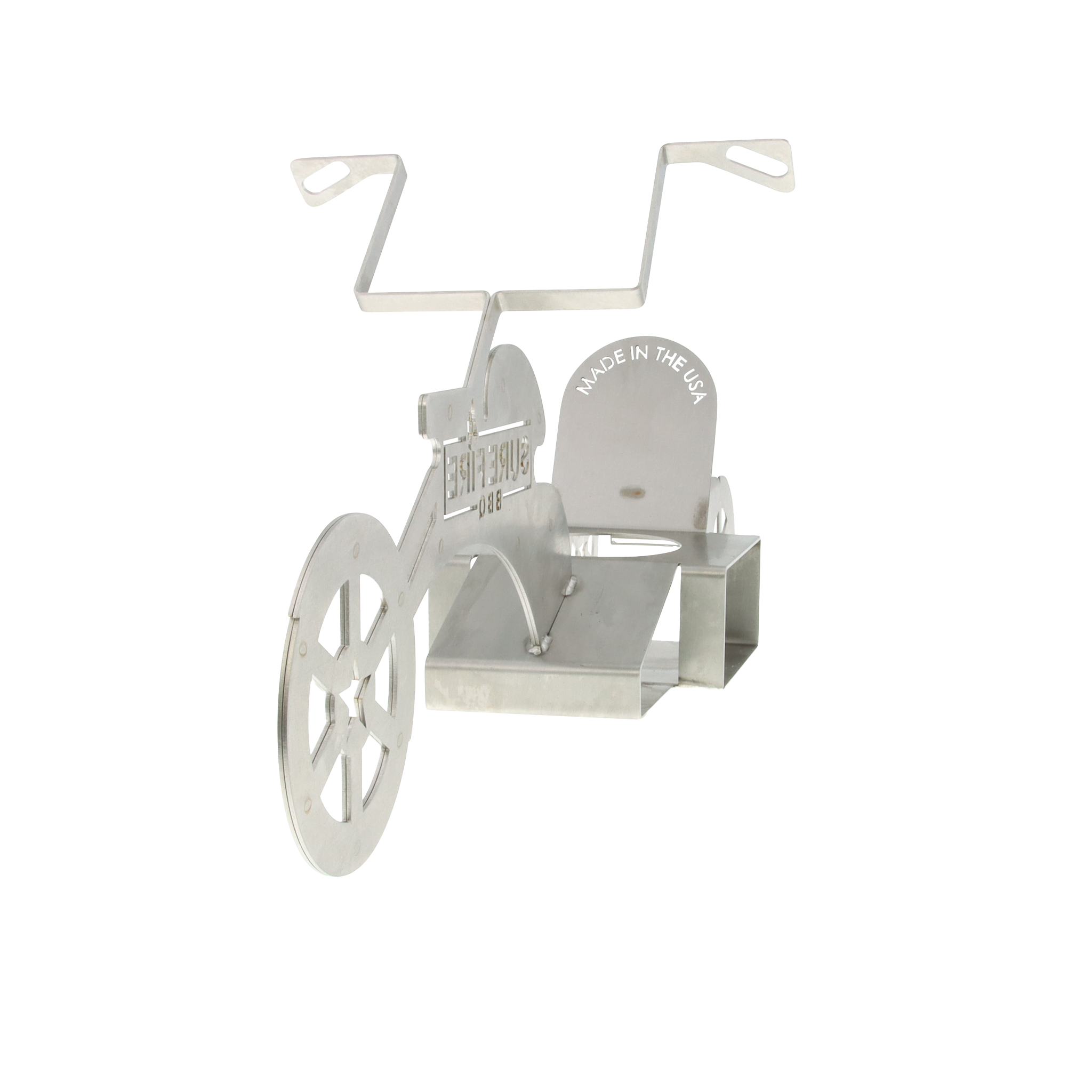 Sure Fire BBQ Motorcycle Beer Can Chicken Holder with Made in the USA